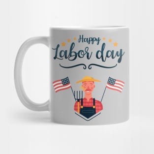 Happy Labor Day, American Flag Labor Day,Military,Patriotic, American Flag Gift, Graphic Tee, Merica, Labor Day Mug